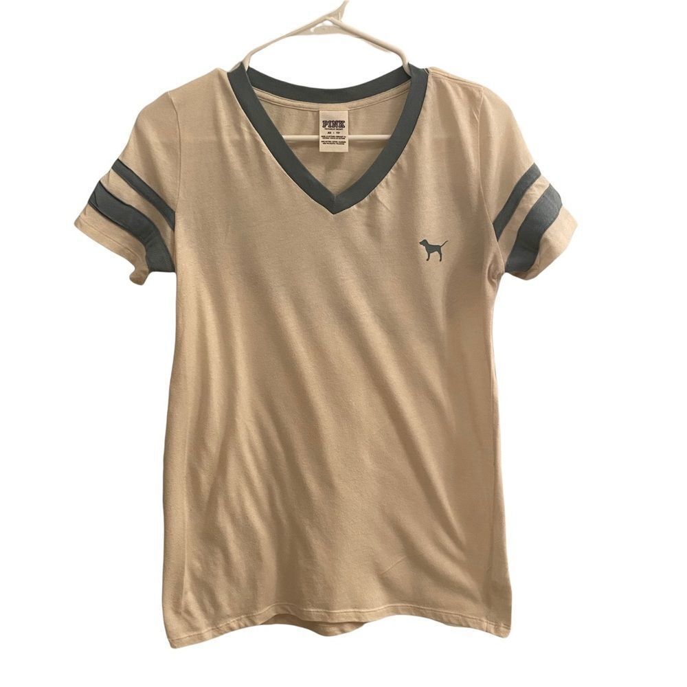 Pink Victoria Secret Cream‎ & Green Tee Shirt Sz XS